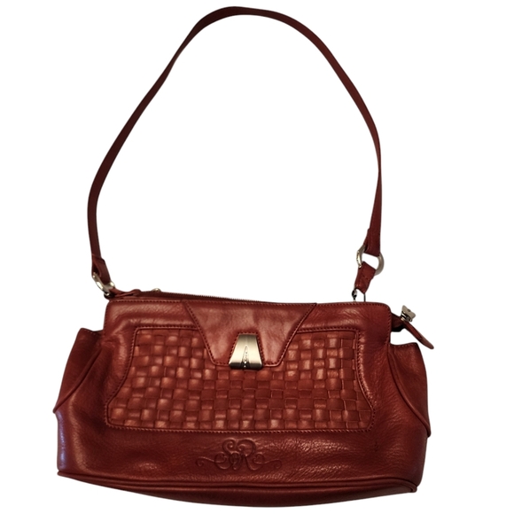 Longaberger Handbags - So Rachel by Longaberger Dark Dusty Rose Leather Purse